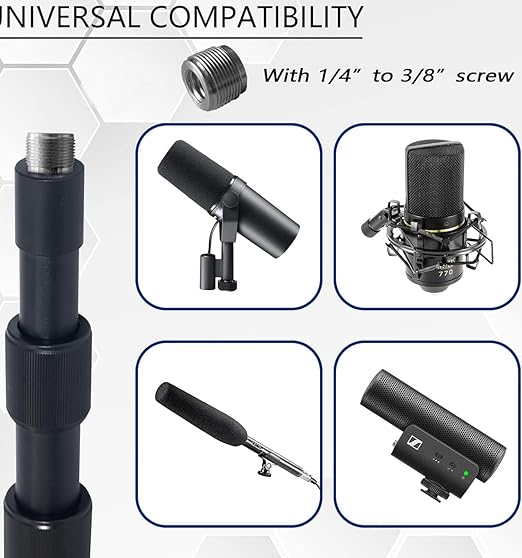 Boom Pole for Shotgun Mic Professional Boom Mic Pole for Video Recording