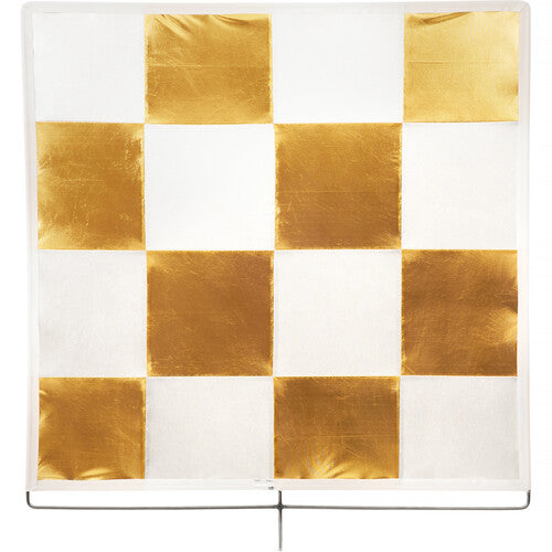 TRP WORLDWIDE Checkerboard Lamé (Silver/Gold, 4' x 4')